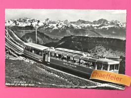 1958 Rigi-Kulm. Bahn und Blick auf die Alpen