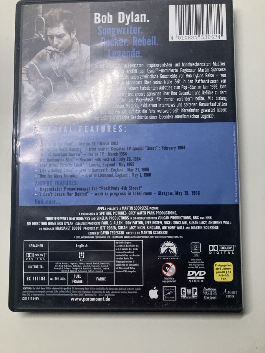 Alle DVDs: Bob Dylan Film Dvd 2 Disc – Gebraucht aus Ins von teamfairerdeal 1