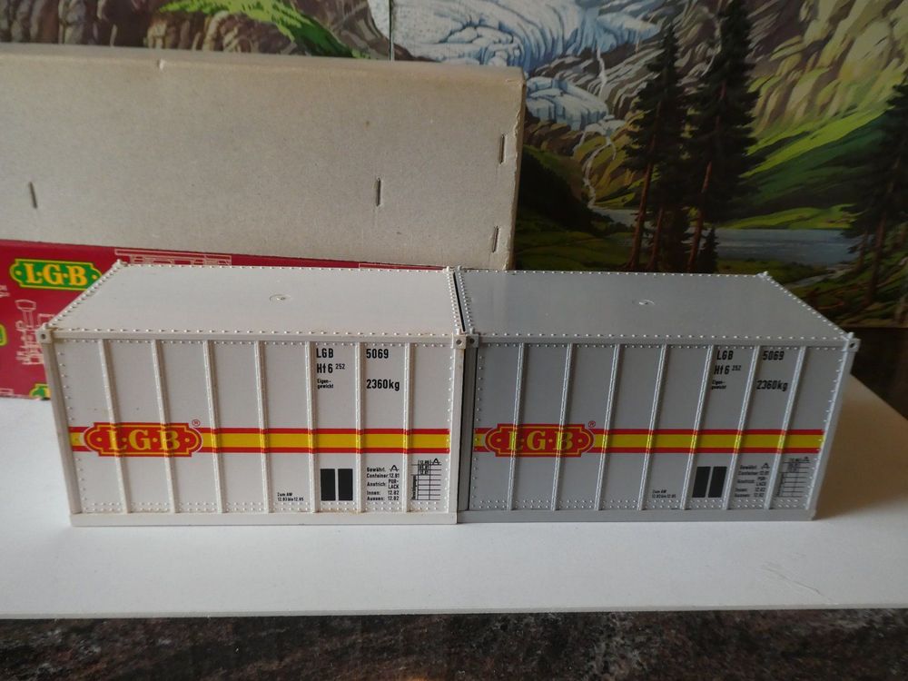 2 Conteneurs LGB 4069/1 échelle G, Stock Neuf Ancien