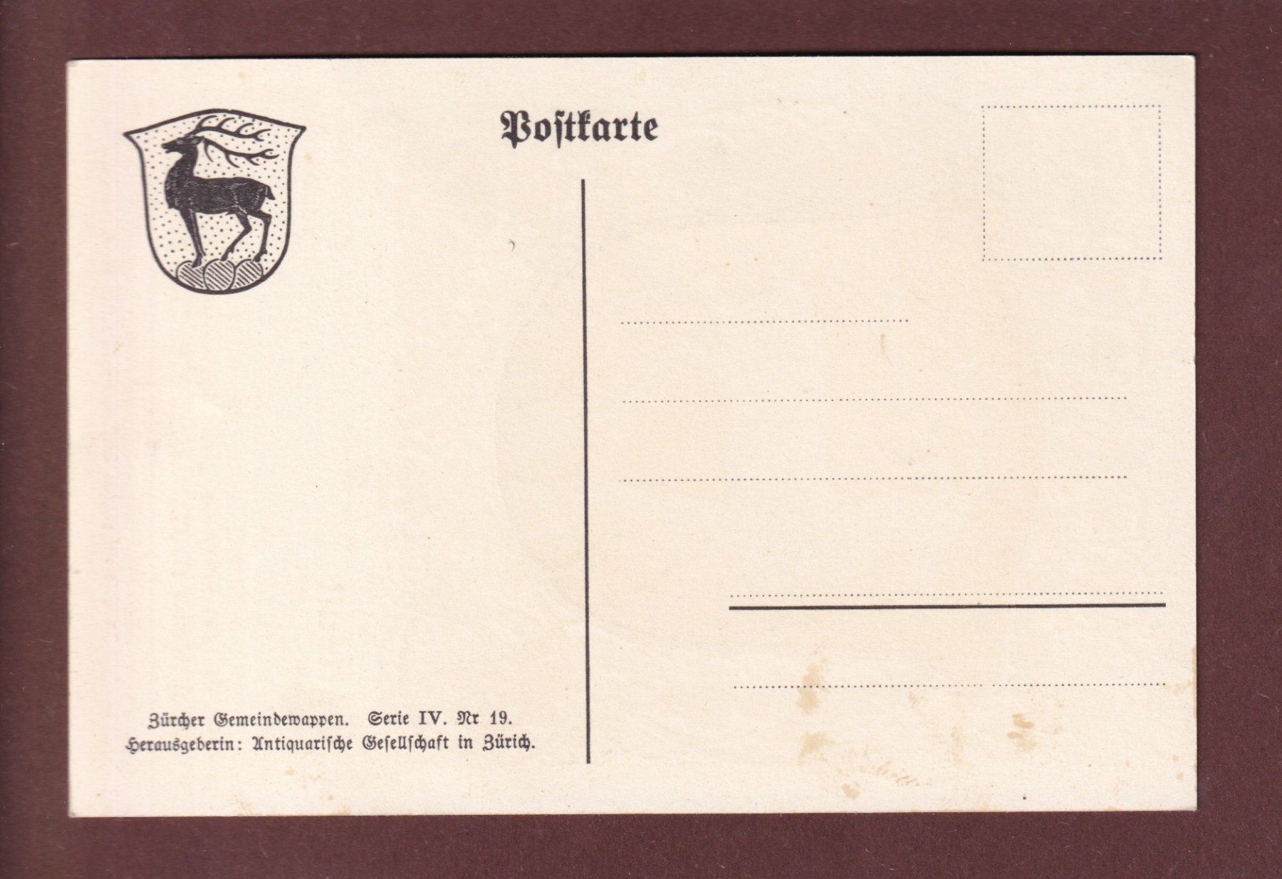 Cartoline postali: Wappen - EGLISAU – Usato da Pully venduto da nicecards 1