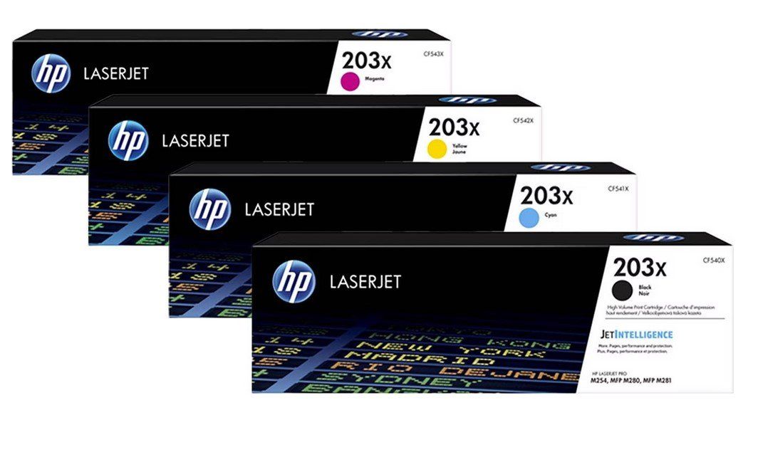 HP Original 203X / CF540X SET set with all four colours (Neu und ...