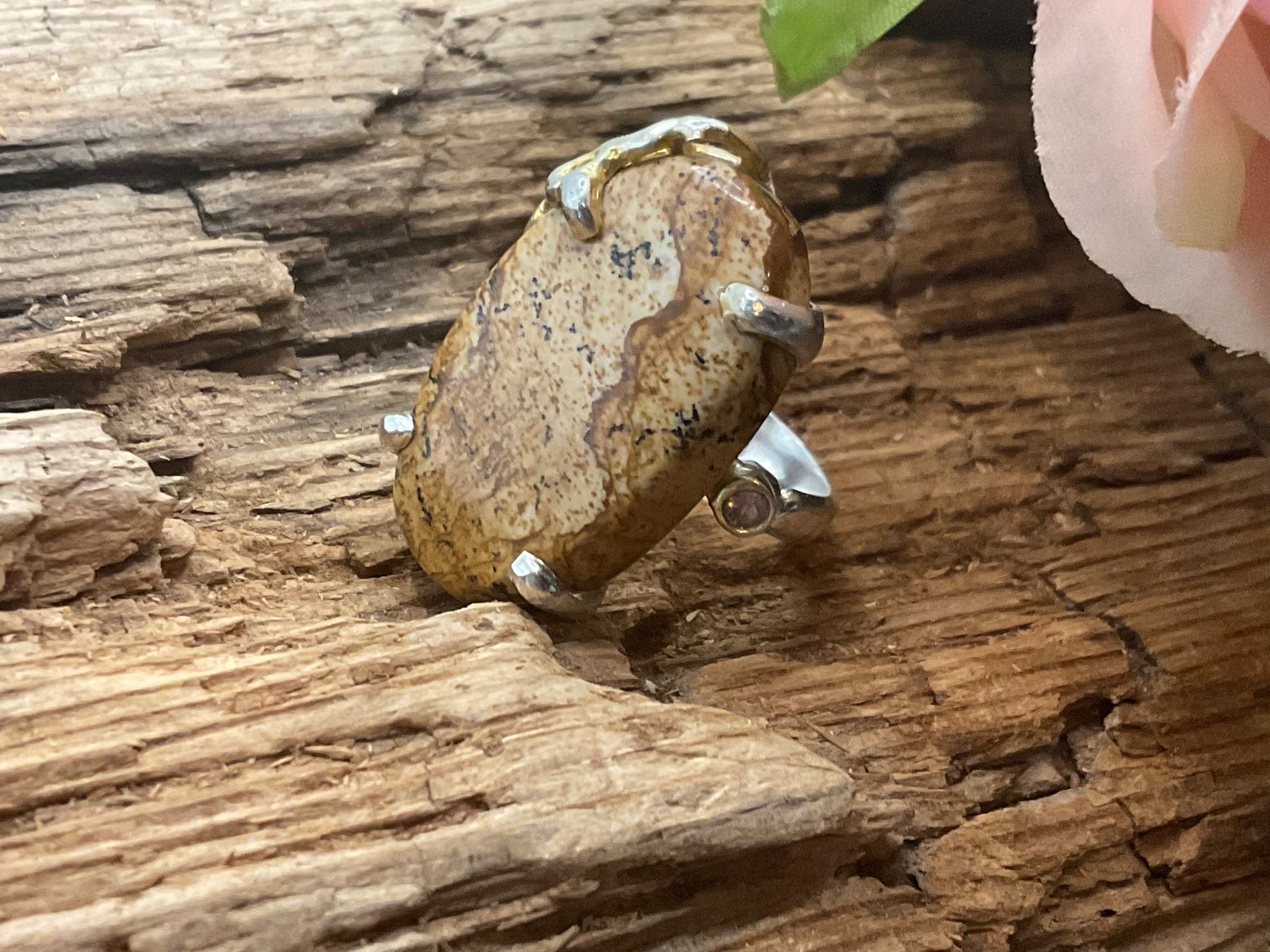 Ringe: Silberring Riesen Landschaftsjaspis, Gr.55.5 – Neu (gemäss Beschreibung) aus luzern von Alpendorf1 3