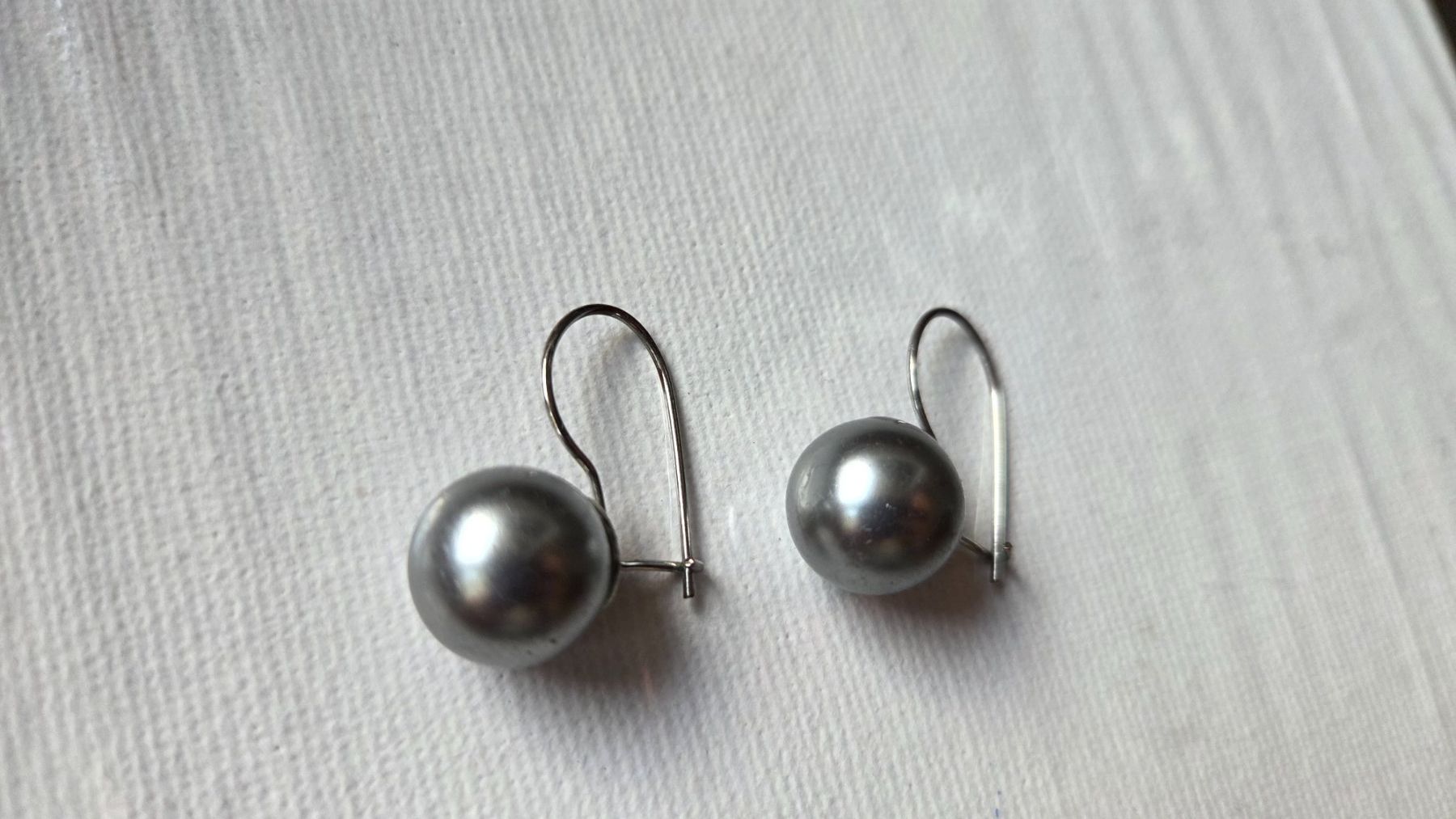Orecchini pendenti & Orecchini a lobo: Ohrringe Ohrhänger Modeschmuck Perlen Style grau – Usato da Weggis venduto da Leeclipse 3