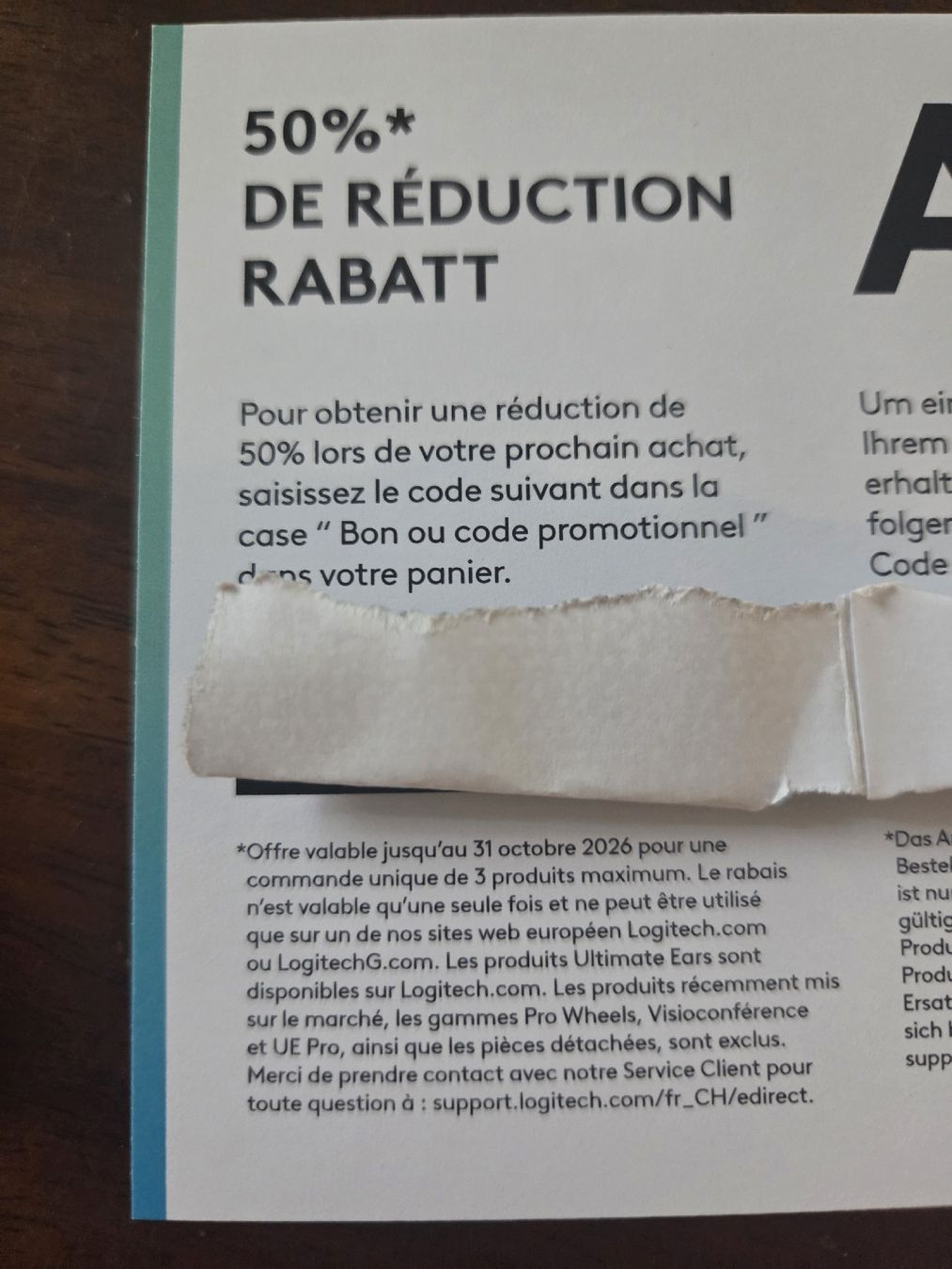 Buoni: Logitech Rabattcode 50 Prozent gültig bis 31 Oktober 2026 – Nuovo e nell'imballaggio originale da Bern venduto da Kurpfuscher 1