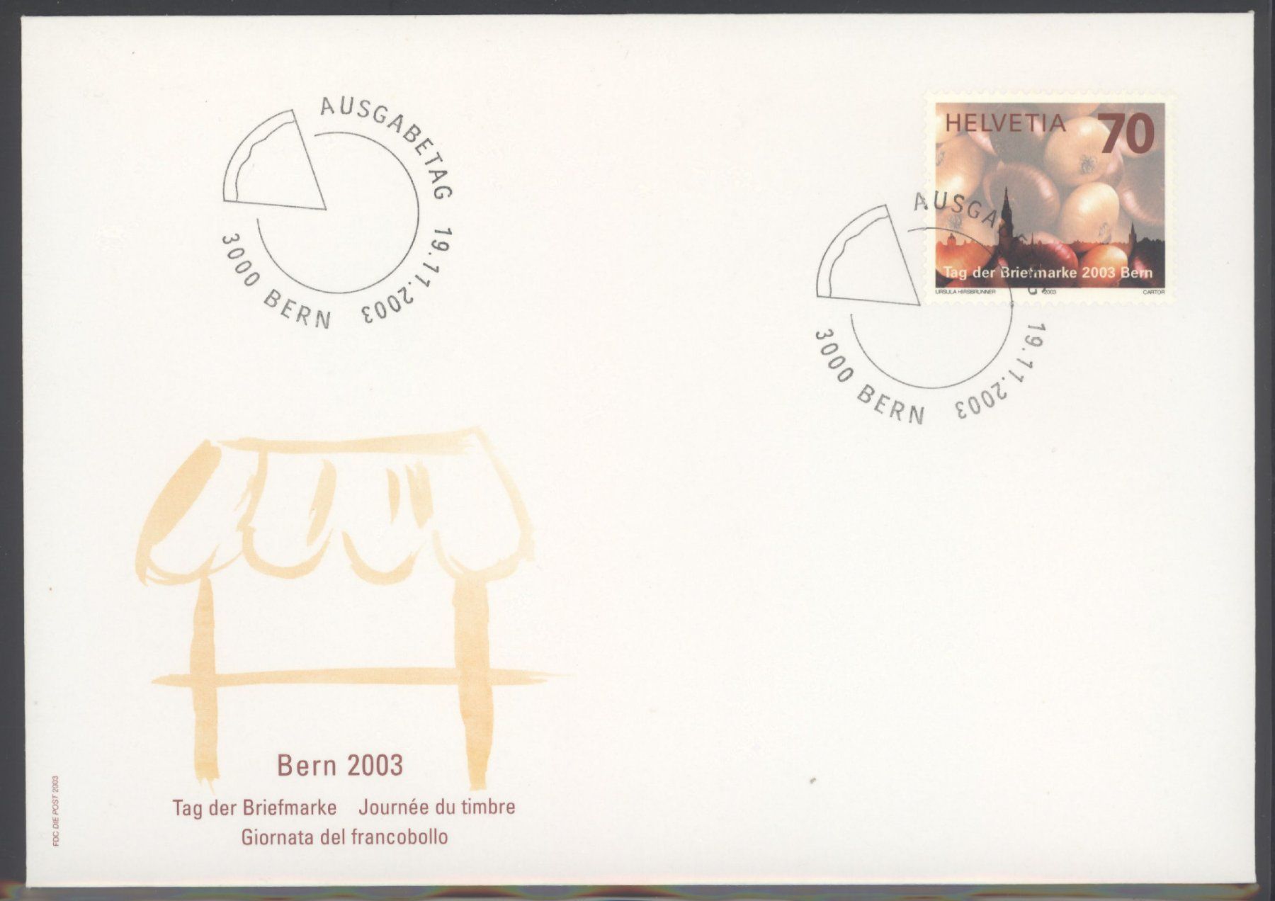 Tutti i francobolli: 2003, FDC, Sondermarke Tag der Briefmarke – Usato da Willisau venduto da Vollstempel
