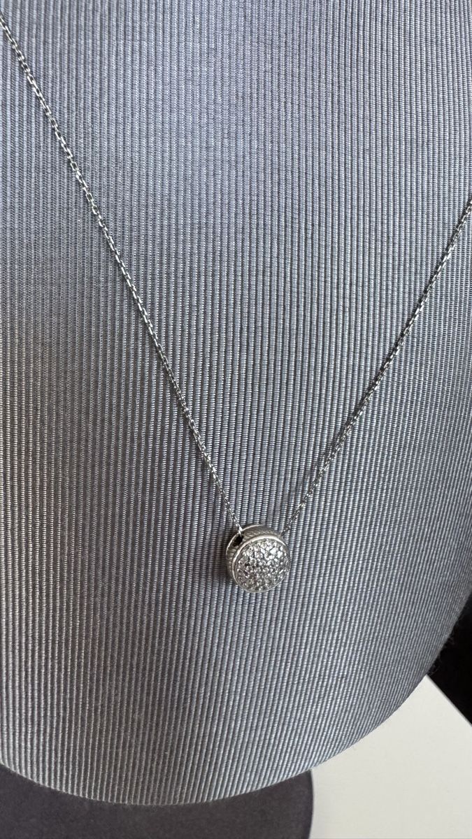 Ketten: Elegant silver necklace with brilliant – Neu (gemäss Beschreibung) aus Stäfa von Pandorasbox2021 2