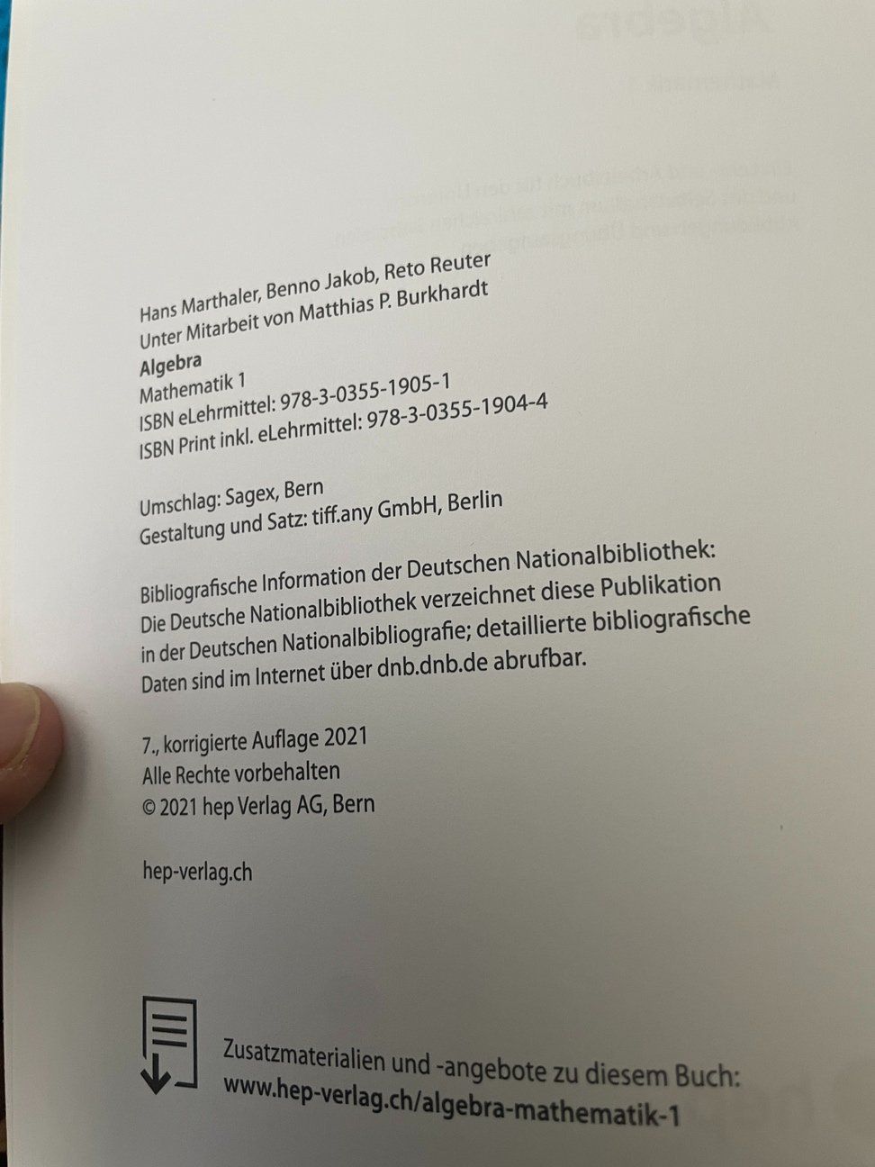 Bücher: Algebra Mathematik 2 HEP-Verlag – Gebraucht aus Biberstein von biberklemi 3