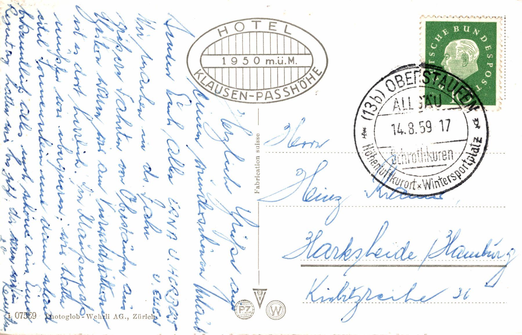 Cartes postales: Klausen-Passhöhe mit Clariden – D'occasion à Bronschhofen par Astore 1