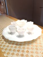 Art Deko Eierbecher Set Opalinglas um 1930j France Top