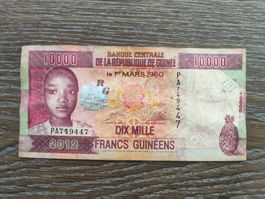 Guinea 10'000 Francs 2012 !!!!!!!