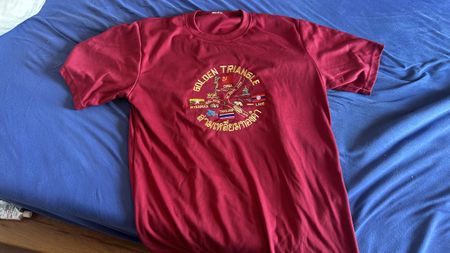 T Shirt Thailand, goldenes Dreieck L
