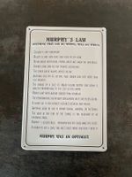 Plaque en Métal Murphy’s Law