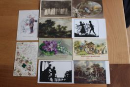 10 Antike Postkarten Sammlung Kitschkarten