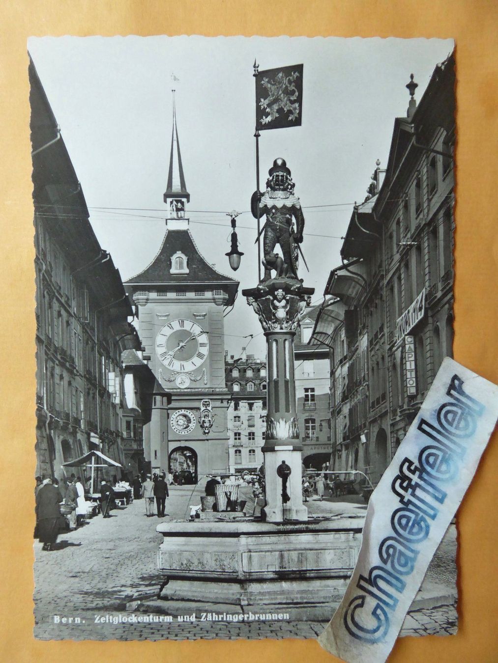 Cartoline postali: Bern. Zeitglockenturm und Zähringer- – Usato da Zürich venduto da Chaeffeler