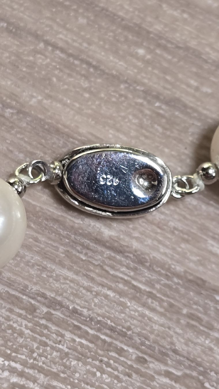 Perlen (unechte): Collier de perles élégant - fermoir argent 0.925 – Gebraucht aus Cressier NE von Oldwatch94 3