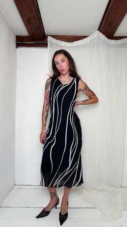 Wallis Dress Black White Print