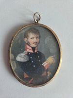 Miniatur Portrait Soldat 19. Jhd. guter Zustand