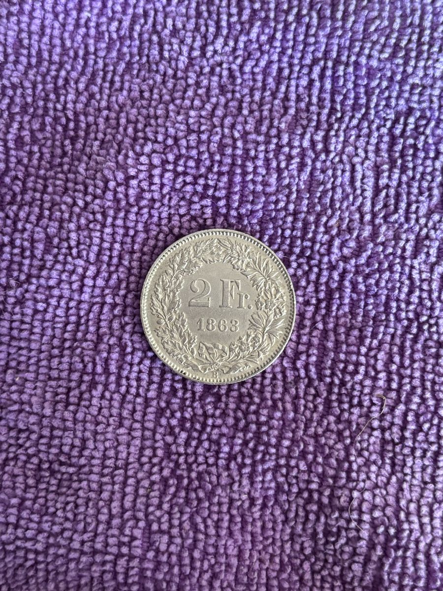 Tutti le monete: Pièce 2 Francs Helvetia 1863 – Usato da Estavayer le lac venduto da Penza.j 2