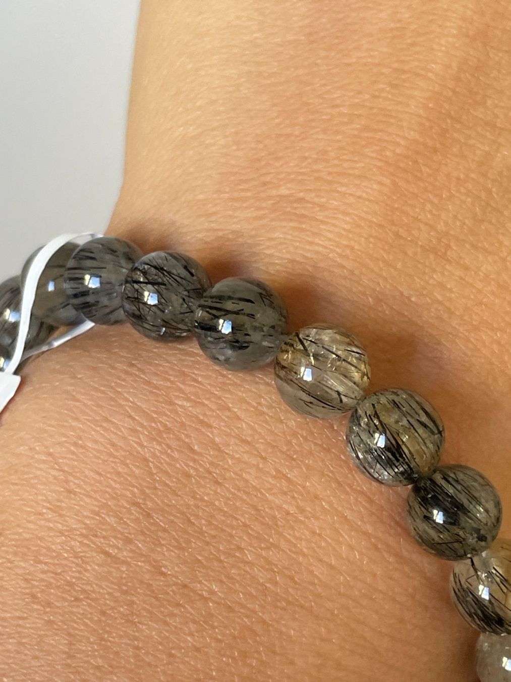 Bracciali & Braccialetti: Schwarzer Rutilquarz mit parallel ausgerichteten Armband – Nuovo e nell'imballaggio originale da Schiers venduto da sisikristall 5