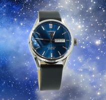 Tag Heuer Carrera Calibre 5, 39mm, Z'blatt blau, 1a Zustand