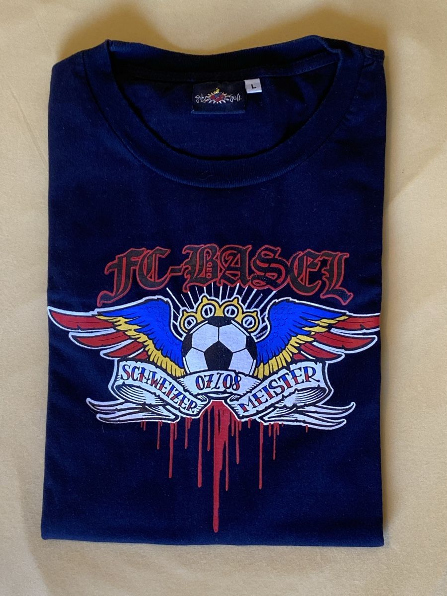 FC Bâle T-shirts: FC Basel Meister 07/08 T-Shirt – D'occasion à Büsserach par Gimenez77