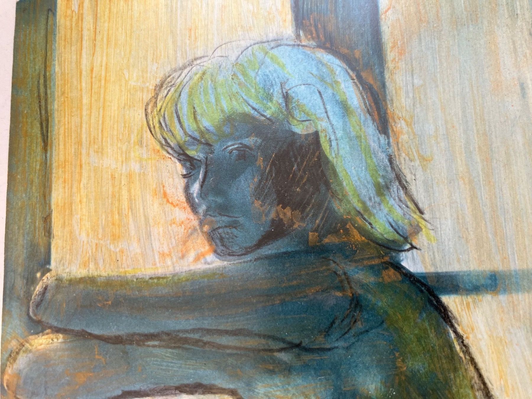Gemälde: Kleines Akt Gemälde einer Frau Gouache Technik – Gebraucht aus Flums von Limatools 3