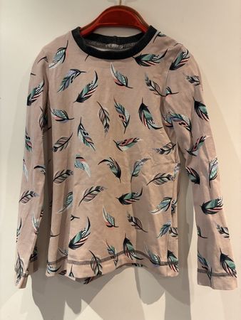 Langarmshirt mit Federnmuster  Gr. 128