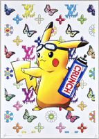 Death NYC Ltd Ed Pop Art Druck " Vuitton Pokémon Pikachu