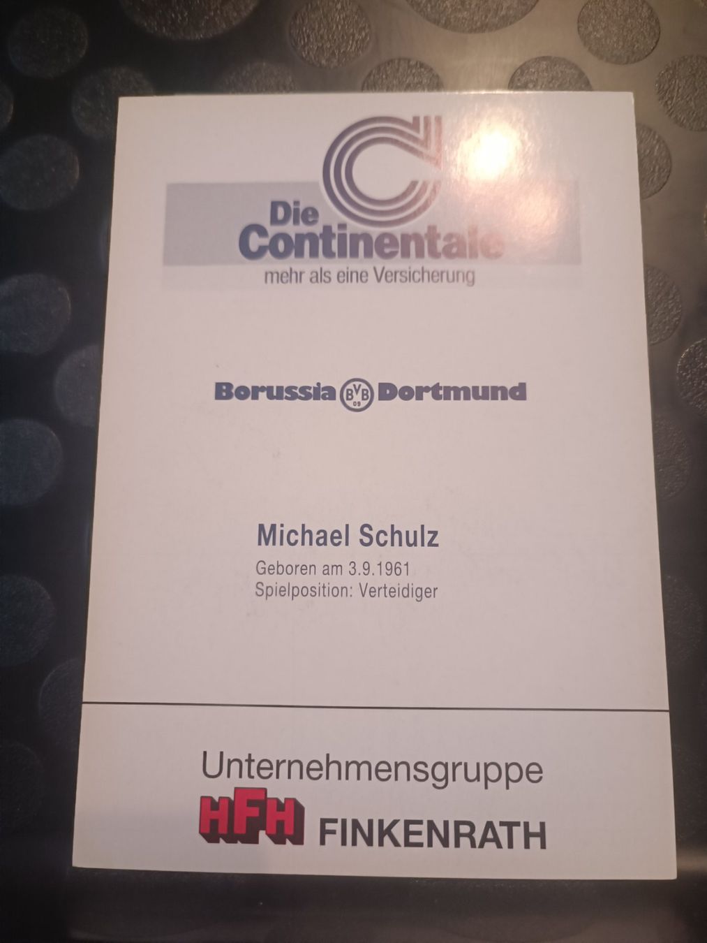 Autografi: Michael  Schulz - handsigniert BVB - Borussia Dortmund – Usato da Menziken venduto da Artographs 1