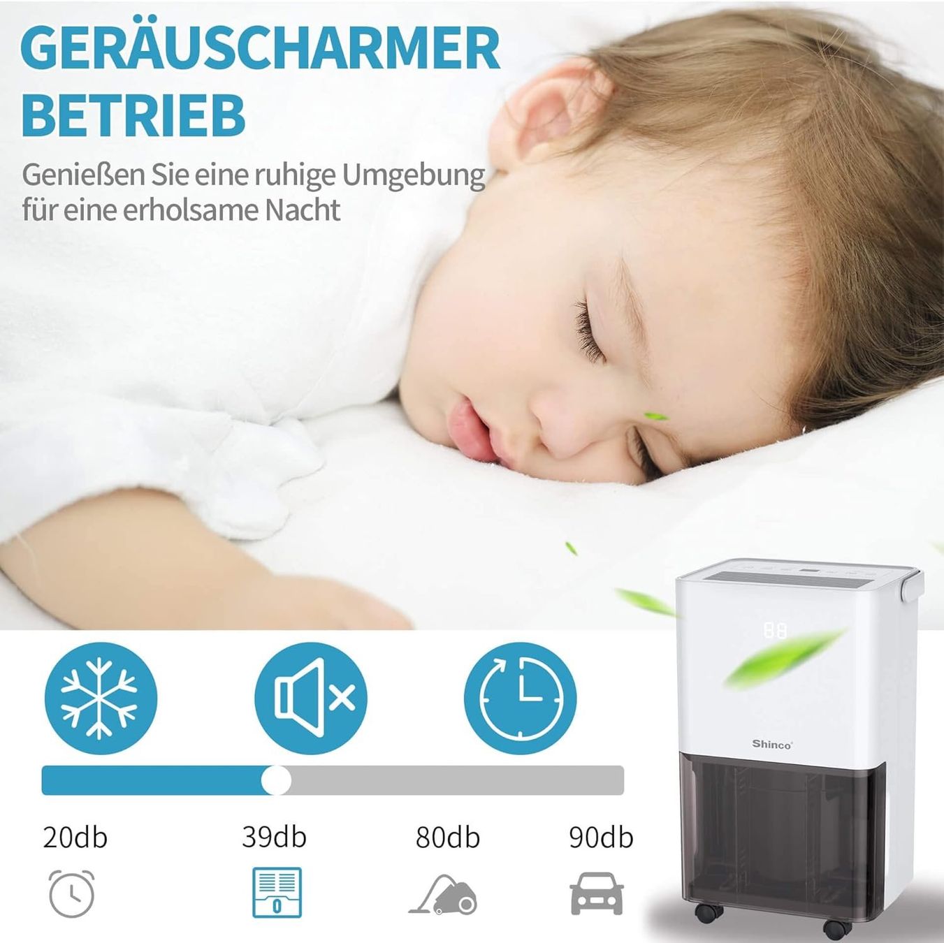 Deumidificatori: Luftentfeuchter elektrisch 10L mit Filter und Ablaufschlauch – Nuovo e nell'imballaggio originale da Hundwil venduto da Pakethase 7