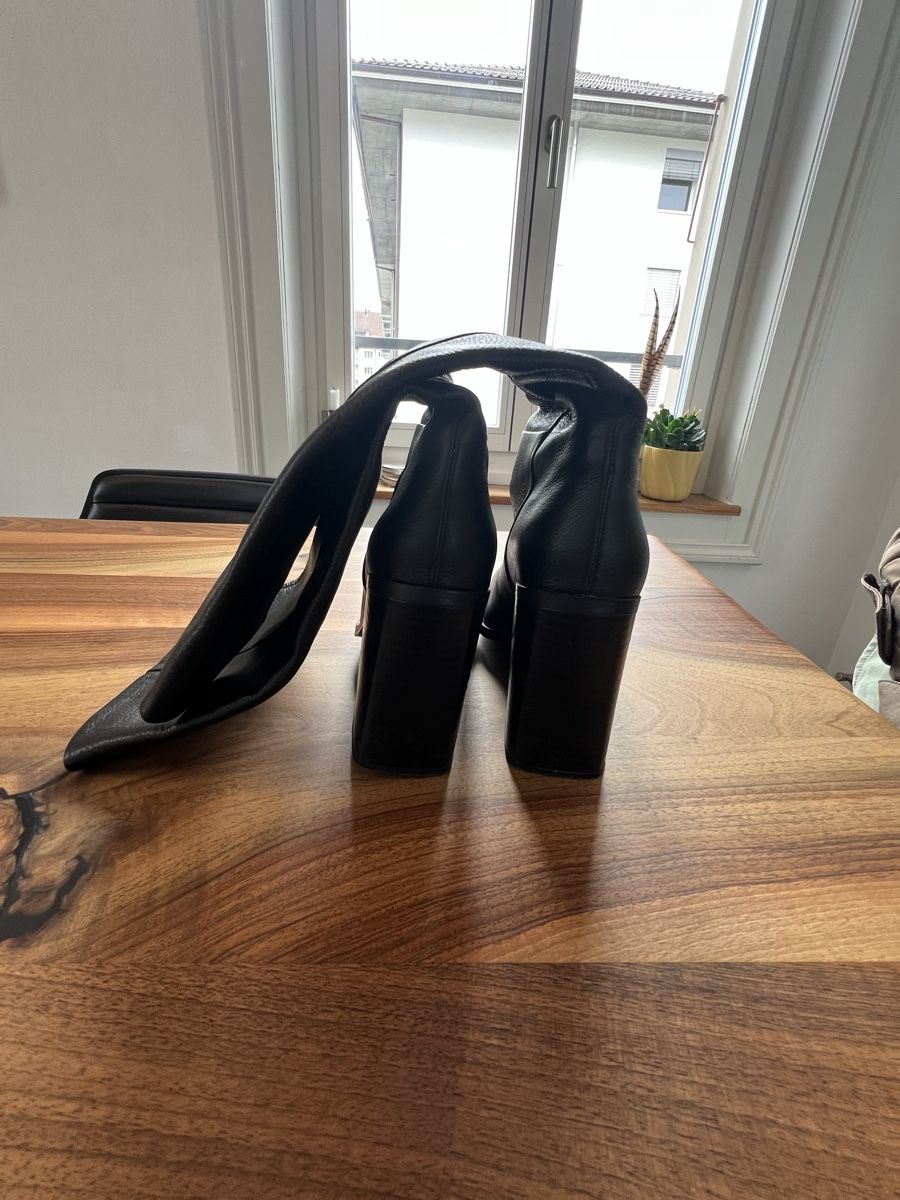 Damenschuhe: Lederstiefel mit Blockabsatz und breitem Schaft – Gebraucht aus Bern von globetrotter1988 4