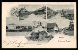 AK Brügg, Bahnhof, Neues Schulhaus, Mettgasse