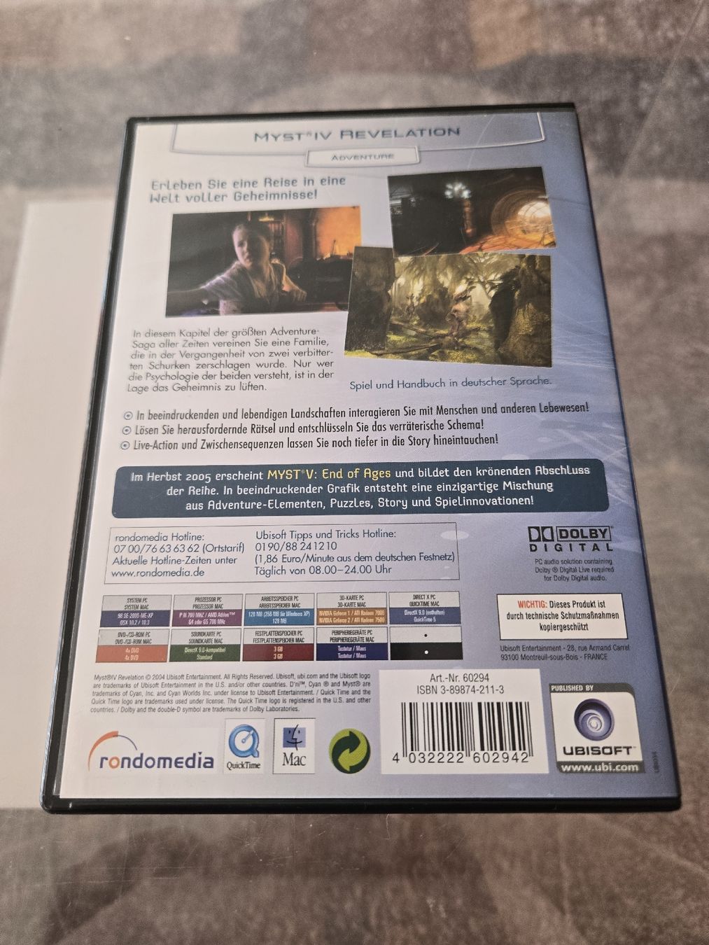 Giochi: Myst Revelation PC Spiel – Usato da Bussigny venduto da Kfdlt 1