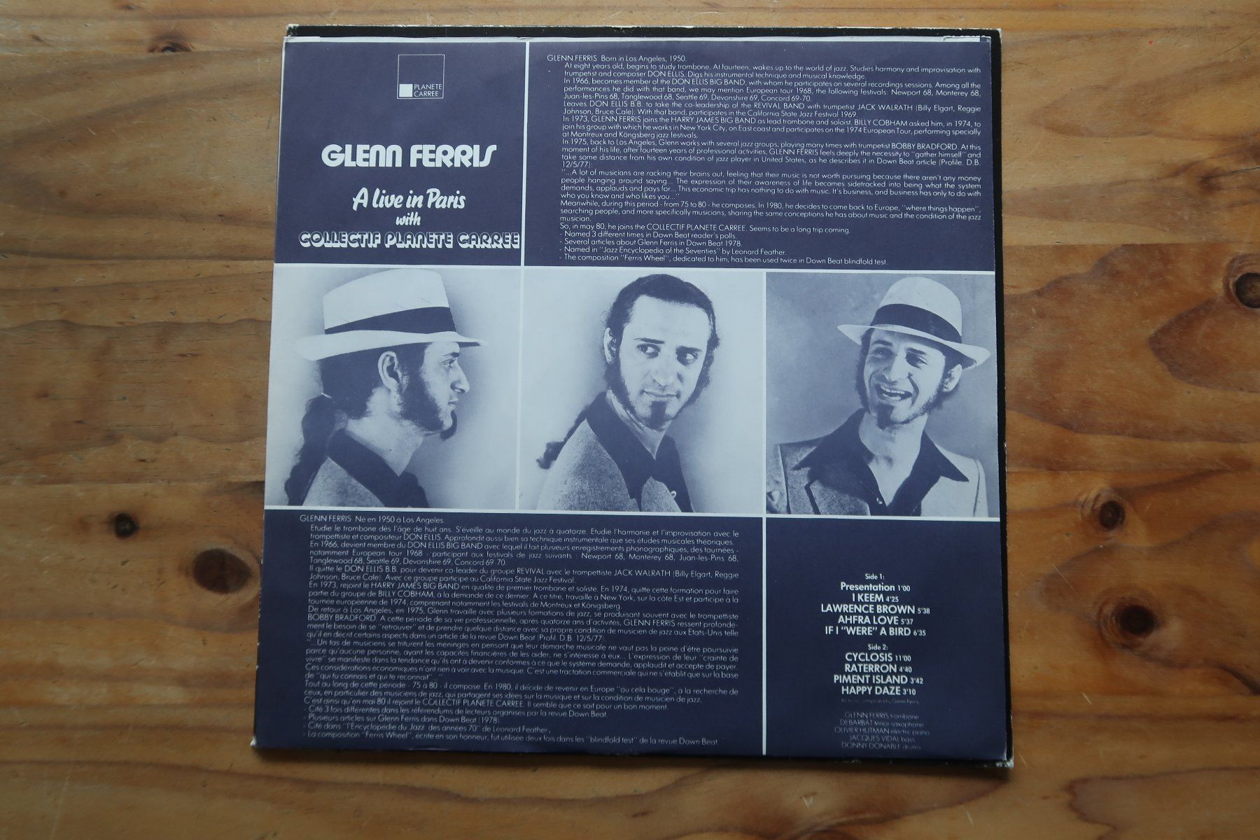 Schallplatten: GLENN FERRIS - A LIVE IN PARIS - VINYL LP – Gebraucht aus Basel von Patiscat 4