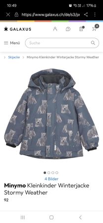 MinyMo Winterjacke Gr. 80 mit Bärenmuster - Neu mit Etikett!