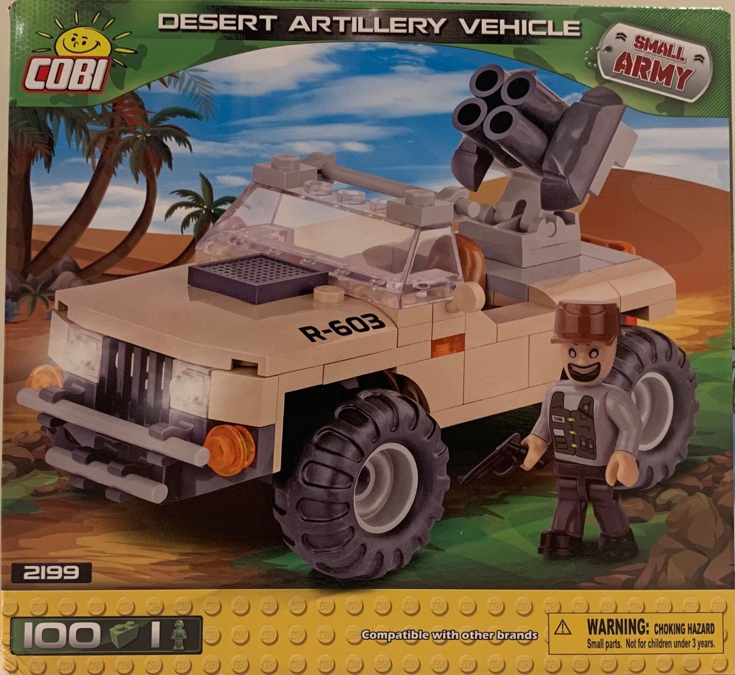 Cobi Kit di costruzioni: Cobi 2199 Desert Artillery Vehicle Small Army – Nuovo e nell'imballaggio originale da Samstagern venduto da Msharki
