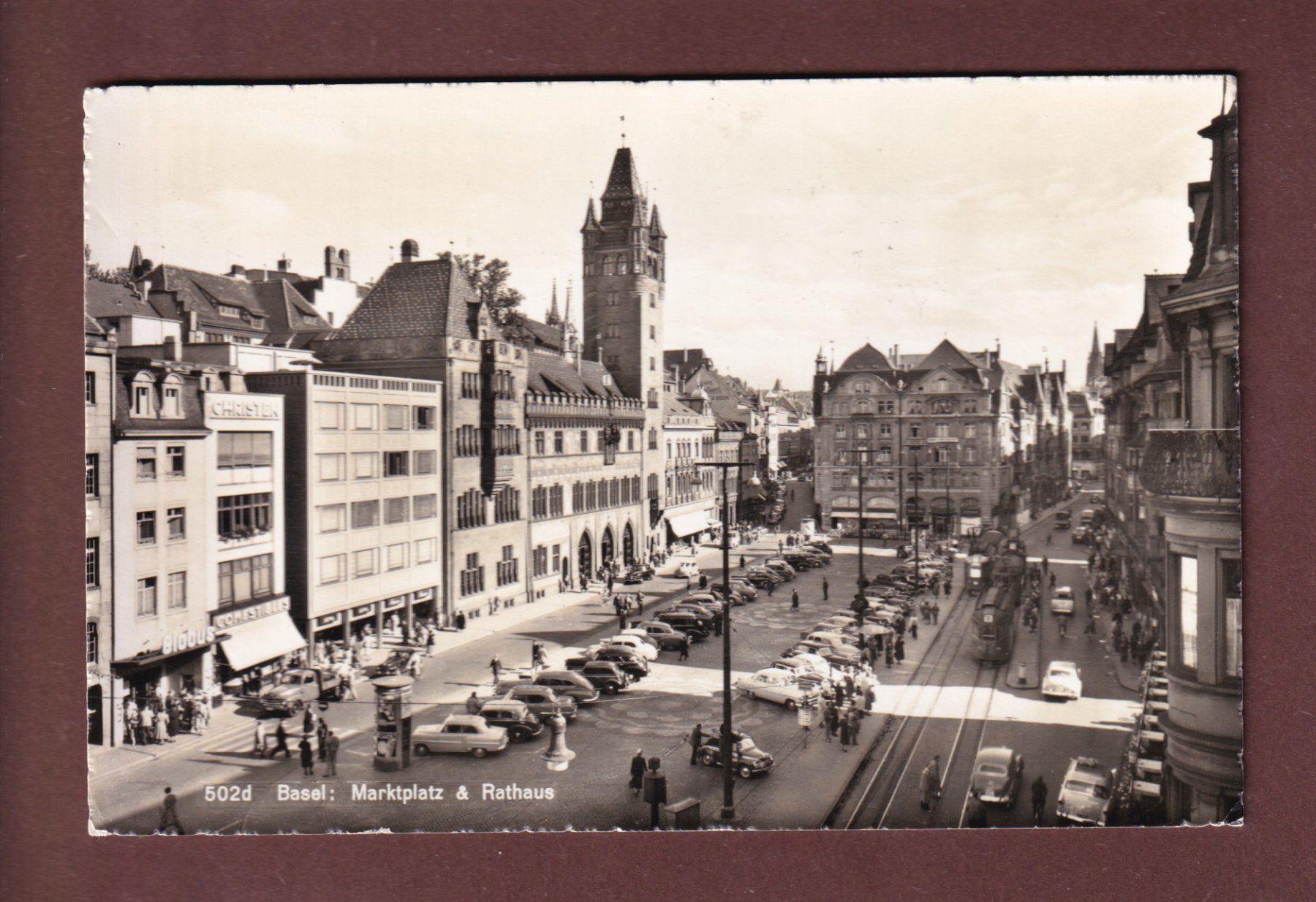Cartes postales: BASEL - Marktplatz - Auto - 1958 – D'occasion à Pully par nicecards-shop