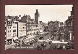 BASEL - Marktplatz - Auto - 1958