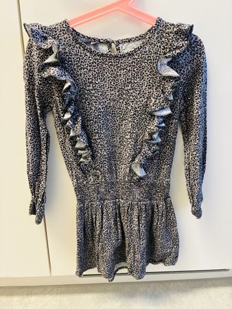 QUAPI Mädchen Kleid, Gr. 110/116, Leopard, Herbst Look