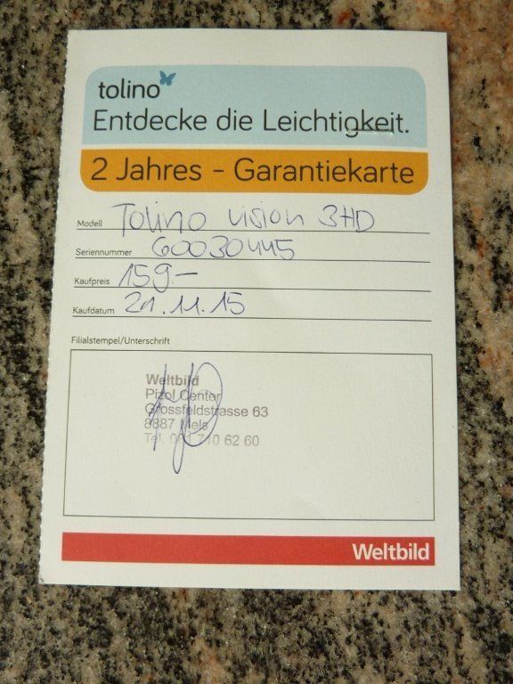 Tablet PC: Tolino Vision 3HD – Usato da Kaltbrunn venduto da Joei 3