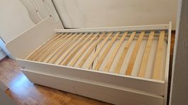 Ikea Doppelbett, weiss, 90x200cm, ideal für Kinder