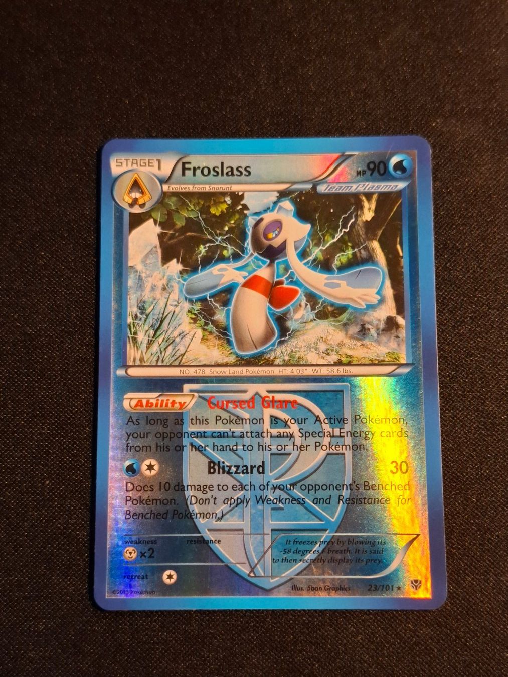 Pokémon Sammelbilder & Trading cards: Pokemon Froslass 23/101 Reverse Plasma Blast – Gebraucht aus Gammen von Karbax
