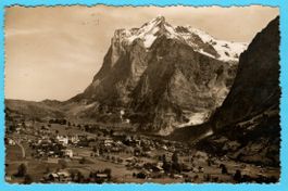 Grindelwald mit Wetterhorn 1927 gelaufen