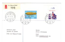 Letztagsbrief: Schliessung Poststelle 2311 LA CHAUX-D'ABEL