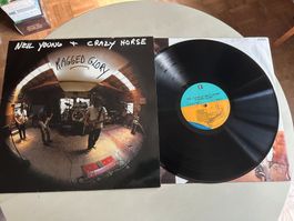 NEIL YOUNG rare Ragged glory LP 1990 Texte CRAZY HORSE