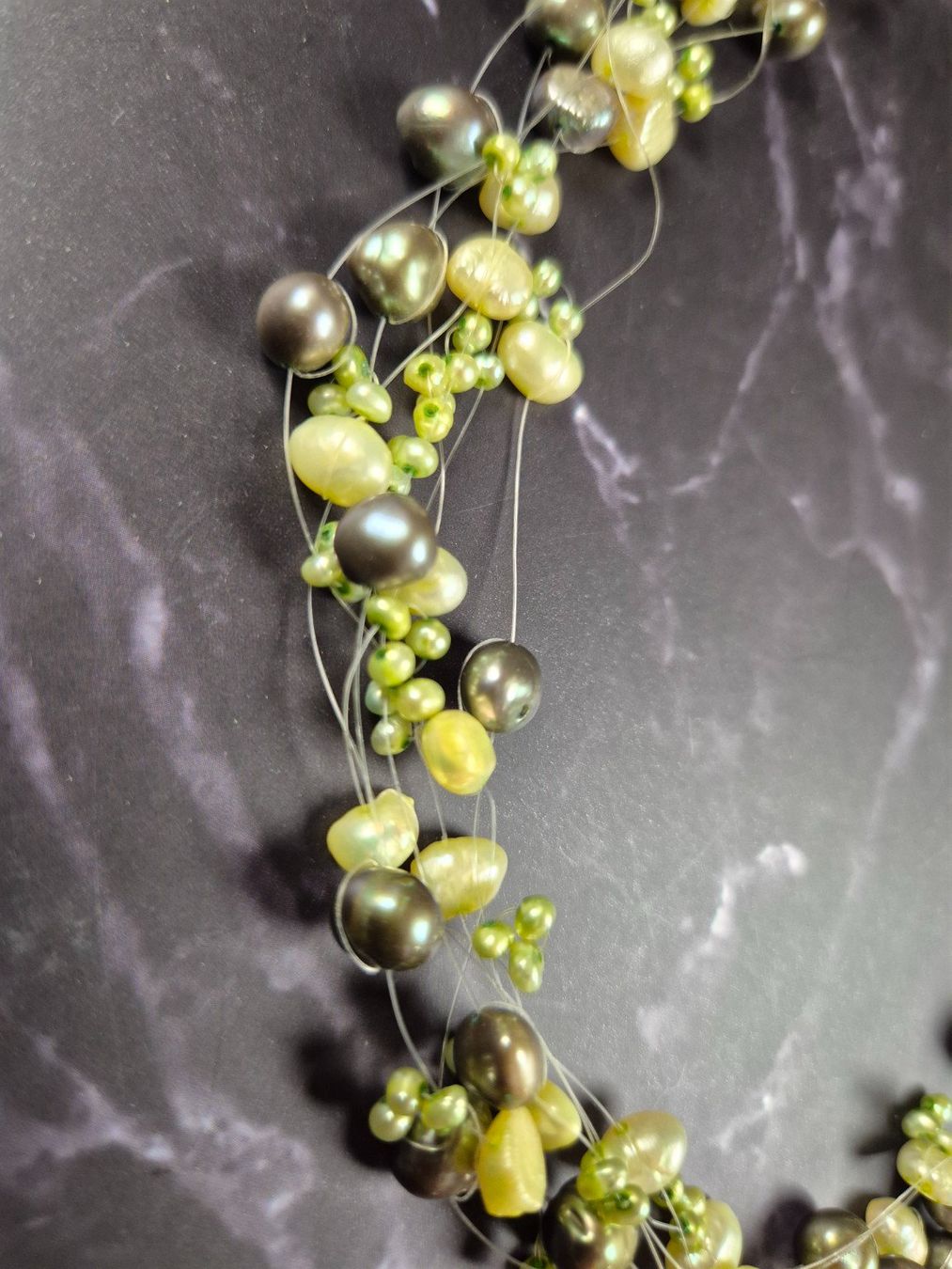 Ketten: Collier multi-rangs perles vertes avec fermoir argent 925 – Neu (gemäss Beschreibung) aus Sugnens von Madteus82 1