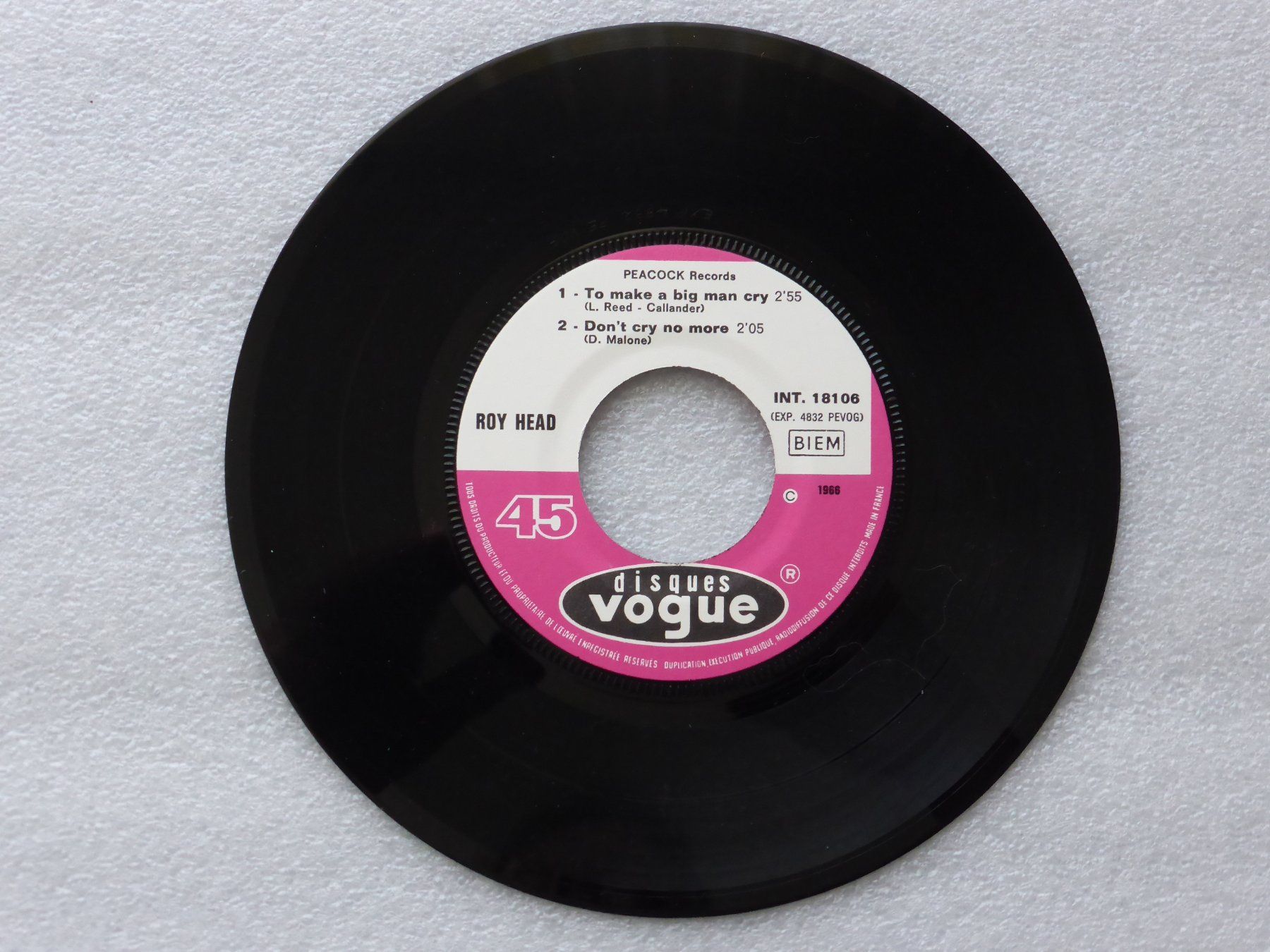 Dischi in vinile: Vinyl Single   EP  ROY HEAD – Usato da Küssnacht am Rigi venduto da Mondkinder 1