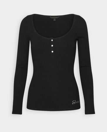 GUESS Henley Sparkle Oberteil Pull mit Strass