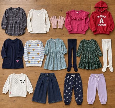 Mädchen-Winterkleiderpaket – 15 Teile, Gr. 104 (3–4 Jahre)