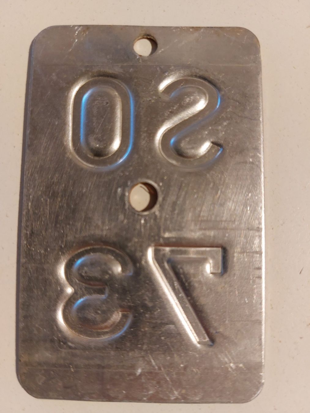 Sachs Insegne: Velonummer SO 73 plaque Velo – Usato da Schenkon venduto da Uhu007 1